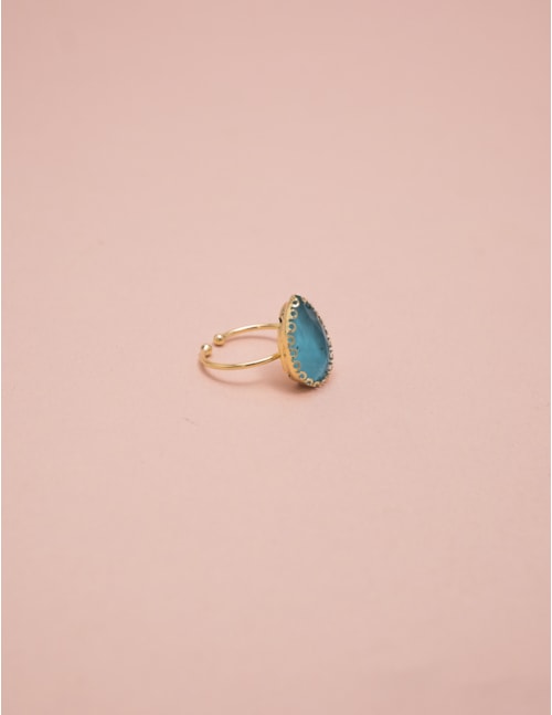 ANEL GOTA CRISTAL AZUL CELESTE - AN290053VO32