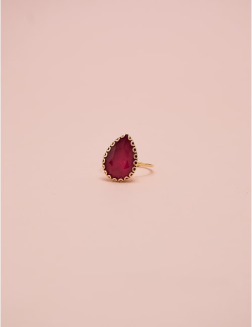 ANEL GOTA CRISTAL ROSA ESCURO - AN290053VO06