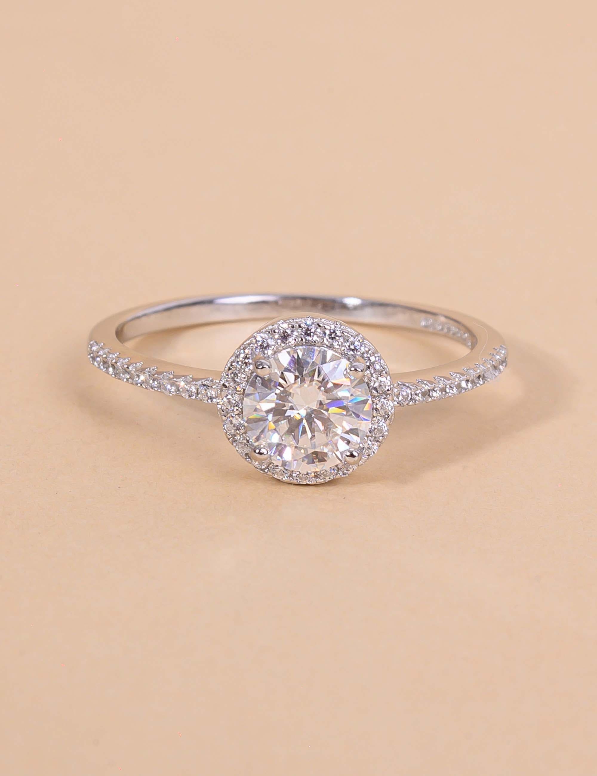 ANEL MOISSANITE SOLITÁRIO 6MM - AN291410002