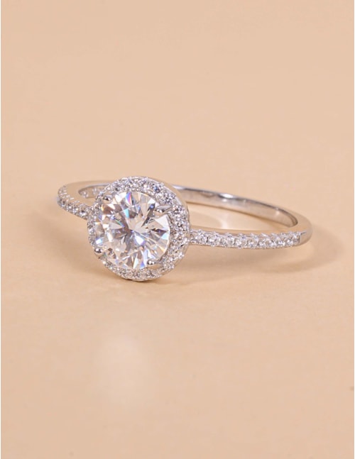 ANEL MOISSANITE SOLITÁRIO 6MM - AN291410003