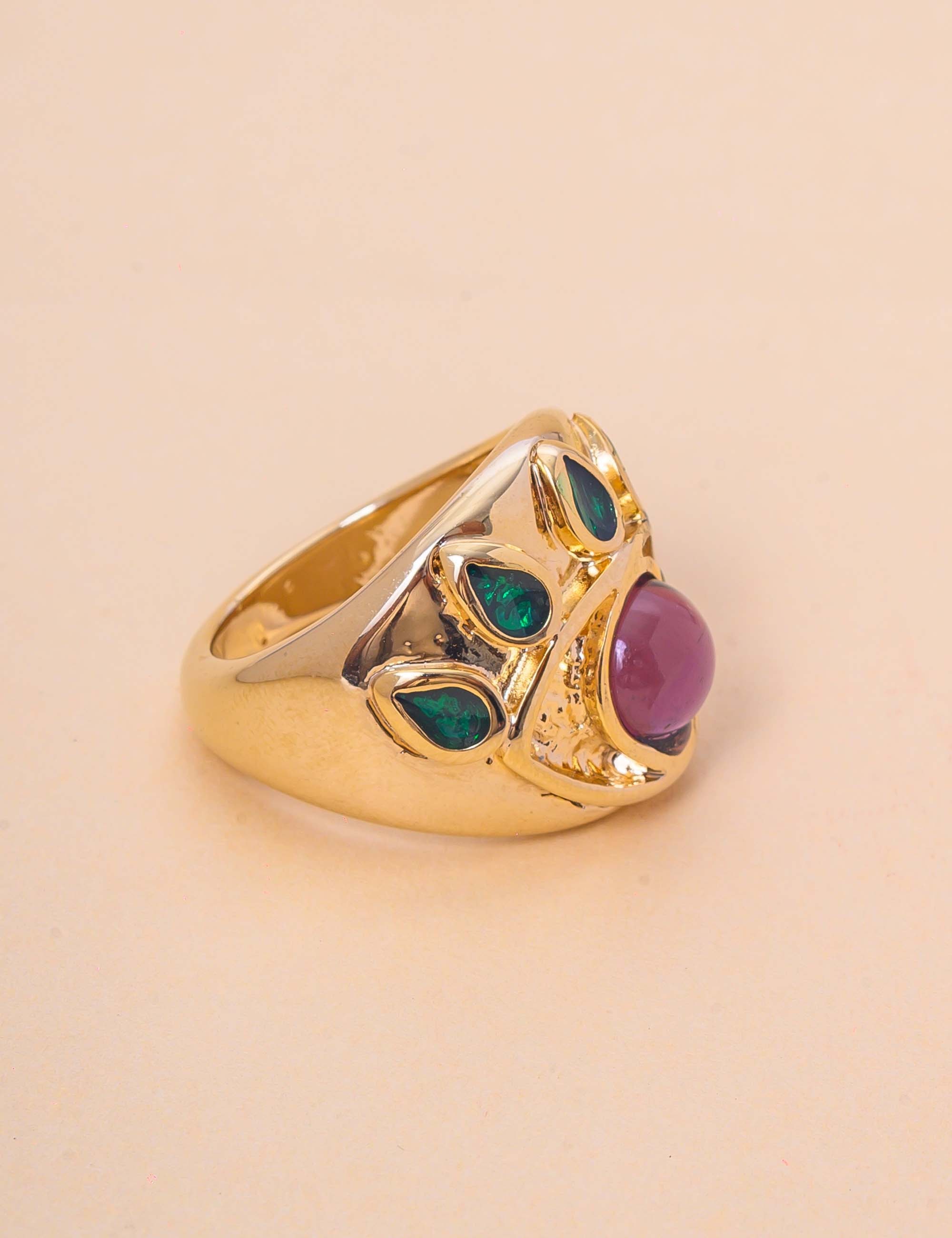 ANEL OLHO GREGO ROXO DOURADO - AN29112VO01