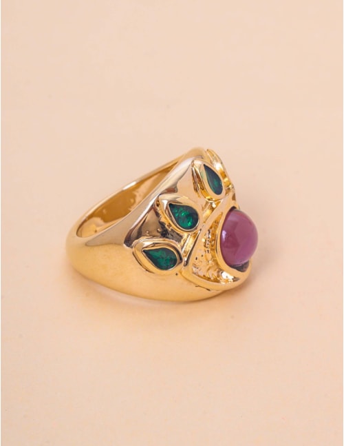 ANEL OLHO GREGO ROXO DOURADO - AN29112VO01