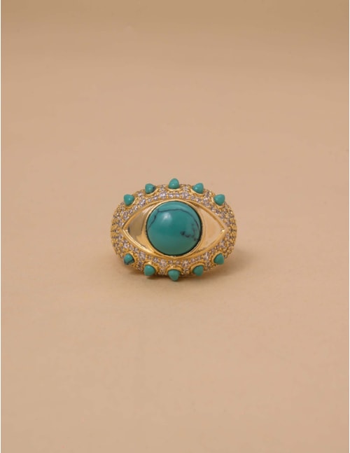 ANEL OLHO GREGO TURQUESA - AN29038VO07 TAMANHO:20