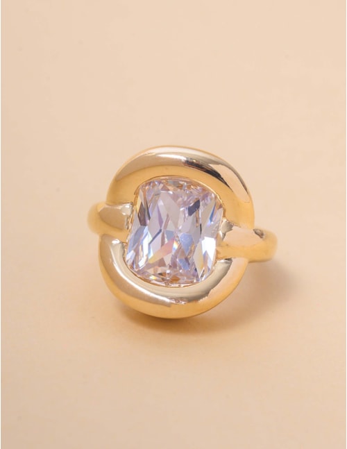 ANEL OURO CRISTAL RETANGULAR - AN29129VO01