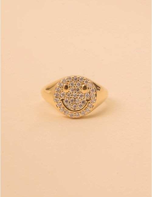 ANEL OURO SMILE CRAVEJADO - AN29095VO01