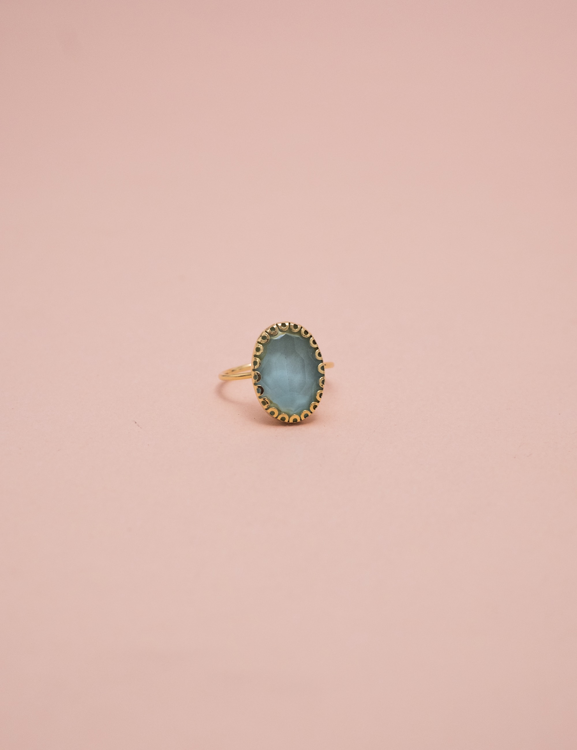ANEL OVAL CRISTAL AZUL CLARO - AN290053VO30