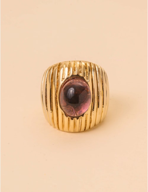ANEL PEDRA ROXA OURO - AN29093VO11
