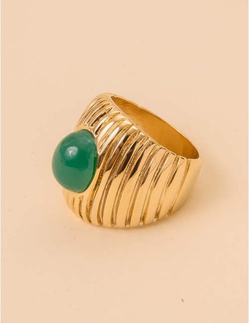 ANEL PEDRA VERDE OURO - AN29093VO13