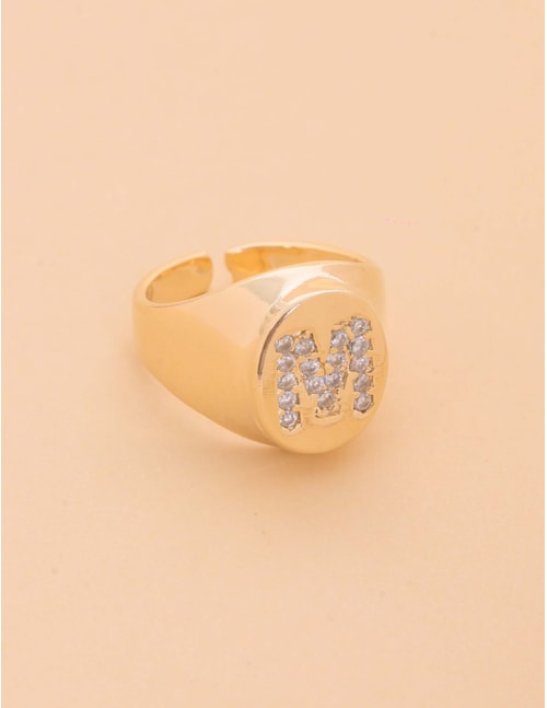 ANEL REGULÁVEL DE OURO LETRAS - AN29138VO01