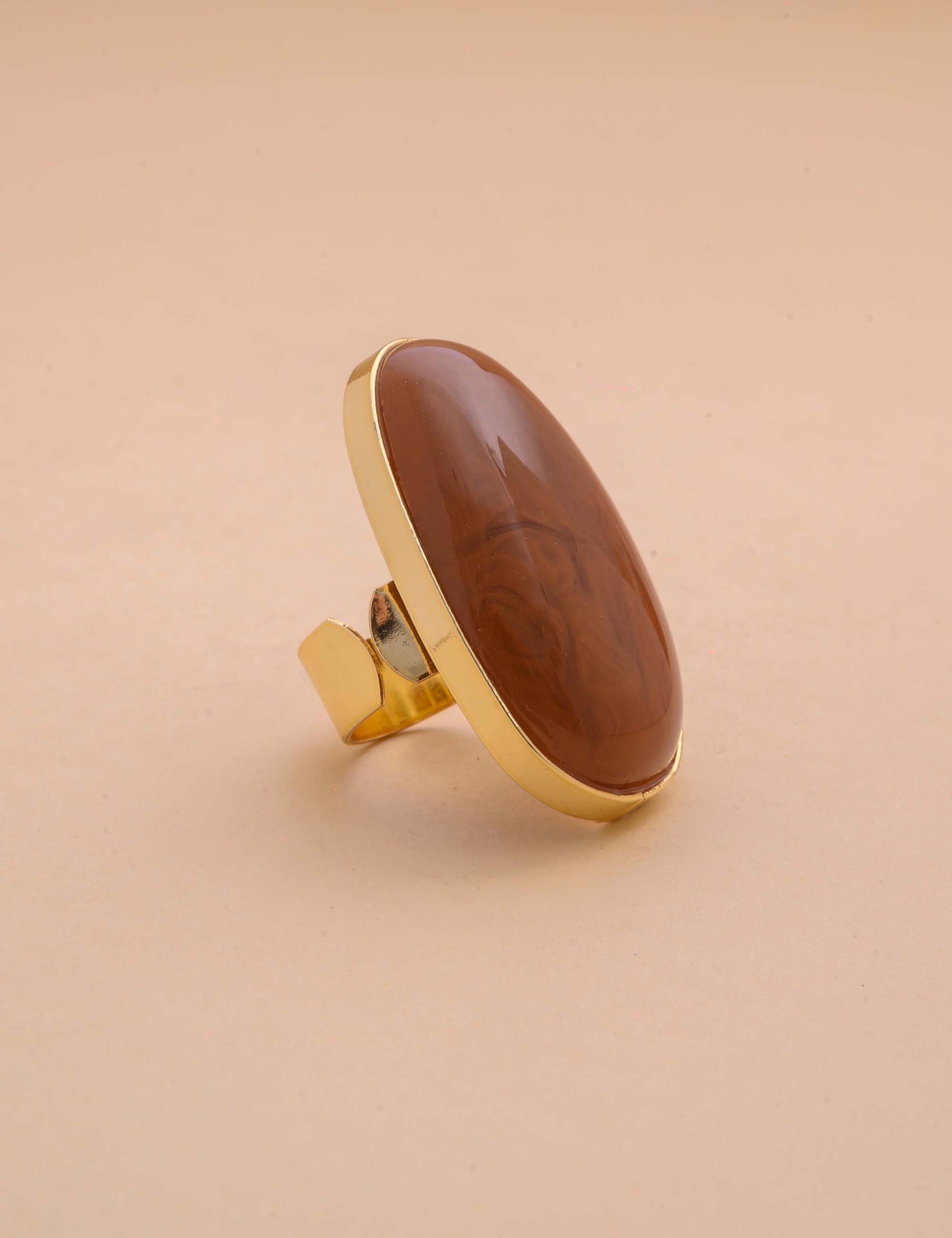 ANEL RESINA OVAL MARROM - AN29040VO03