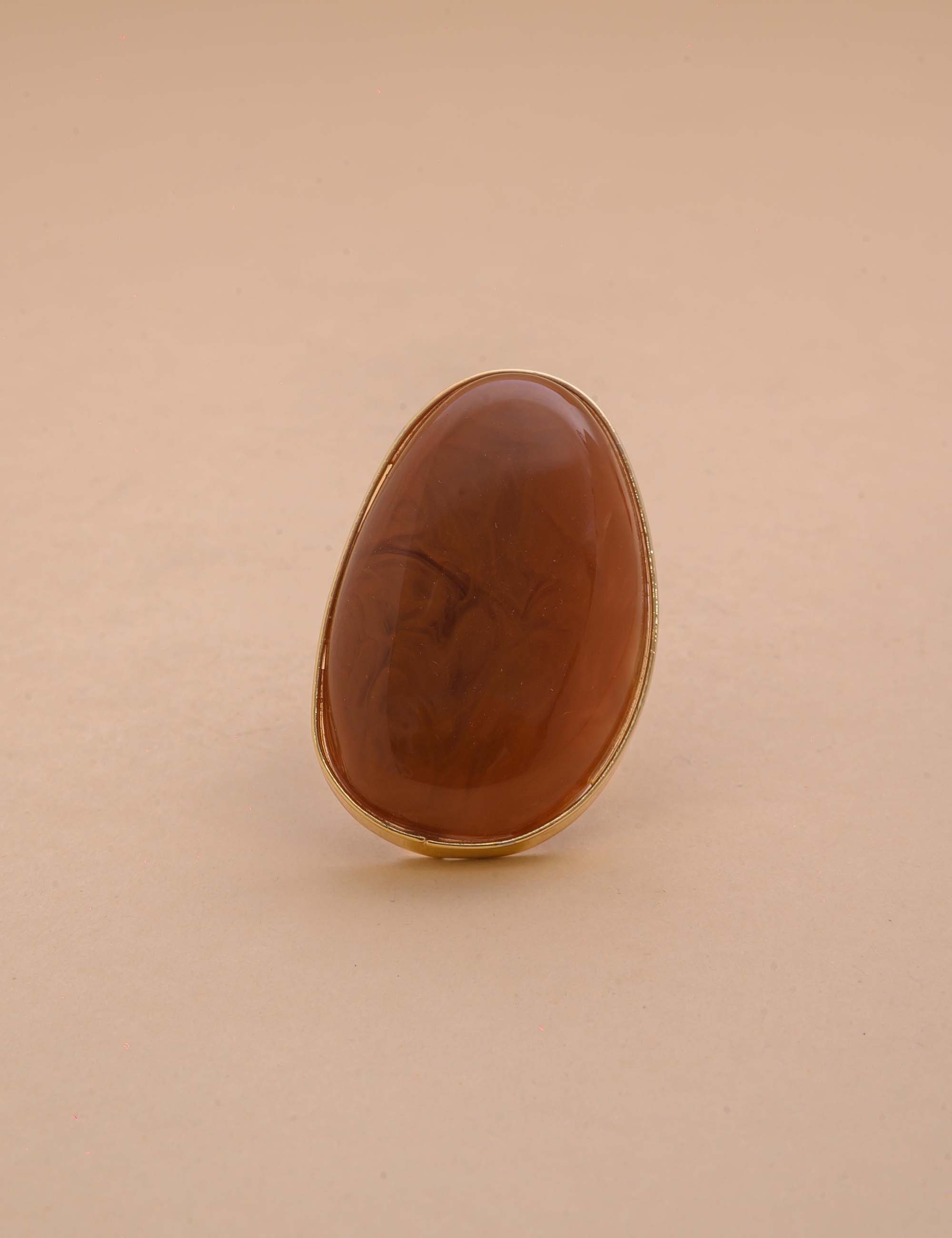 ANEL RESINA OVAL MARROM - AN29040VO03