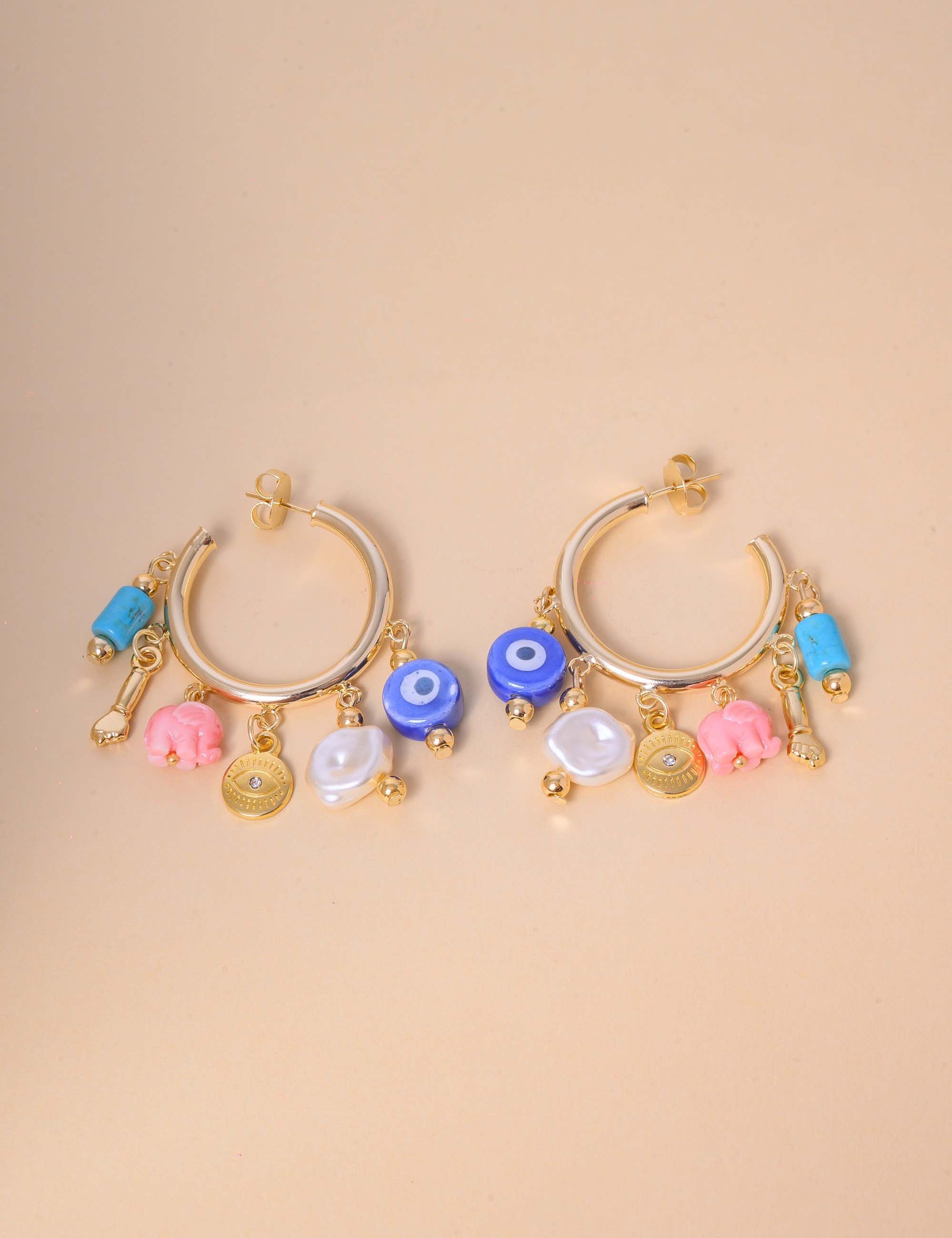 ARGOLA AMULETO COM PINGENTES - BR29269VO01