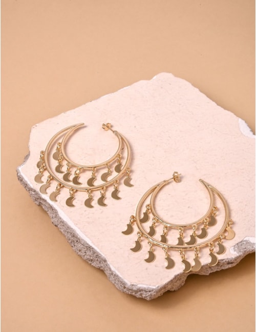 ARGOLA PINGENTE LUA OURO - BR2155VO01