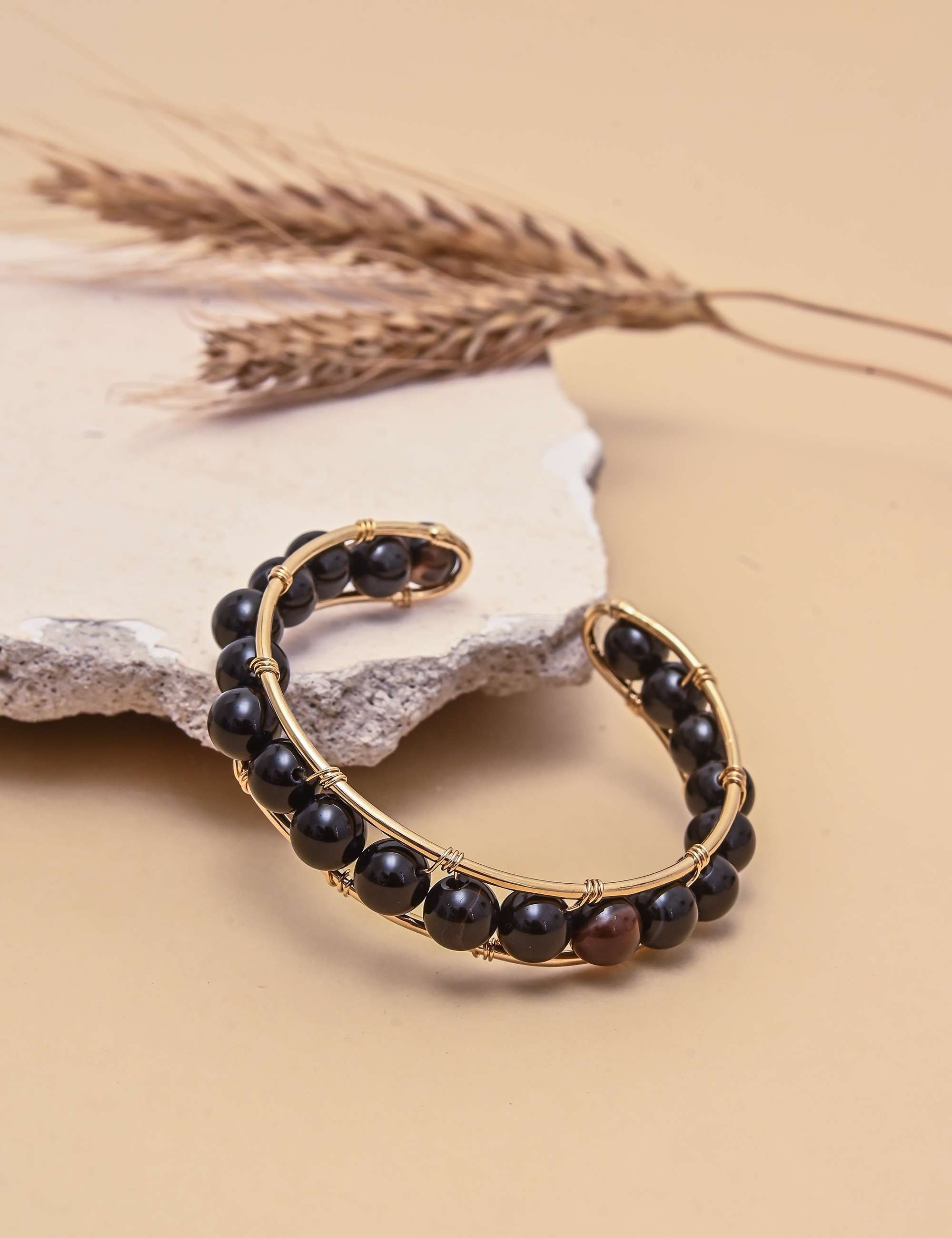 Bracelete Esfera Ônix