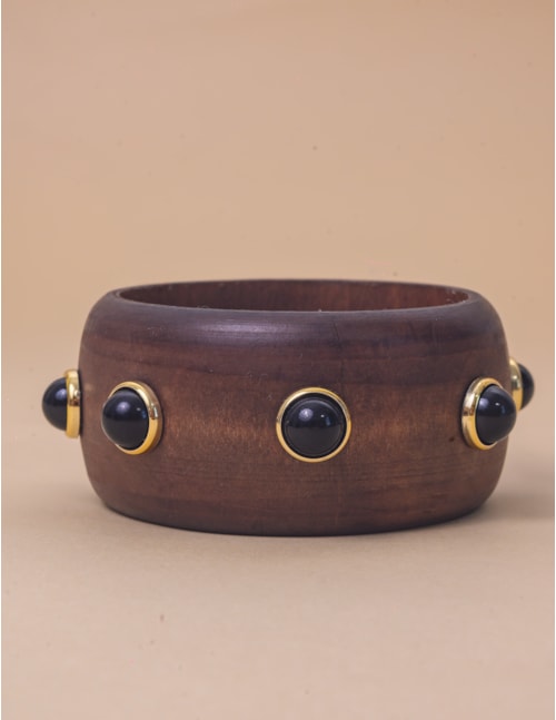 BRACELETE MADEIRA PEROLA PRETA - PU29067VO04