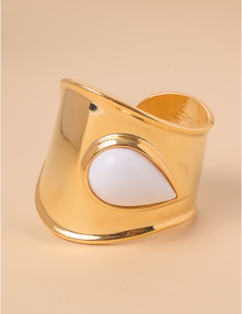BRACELETE METAL OURO BRANCO - BC29074VO15