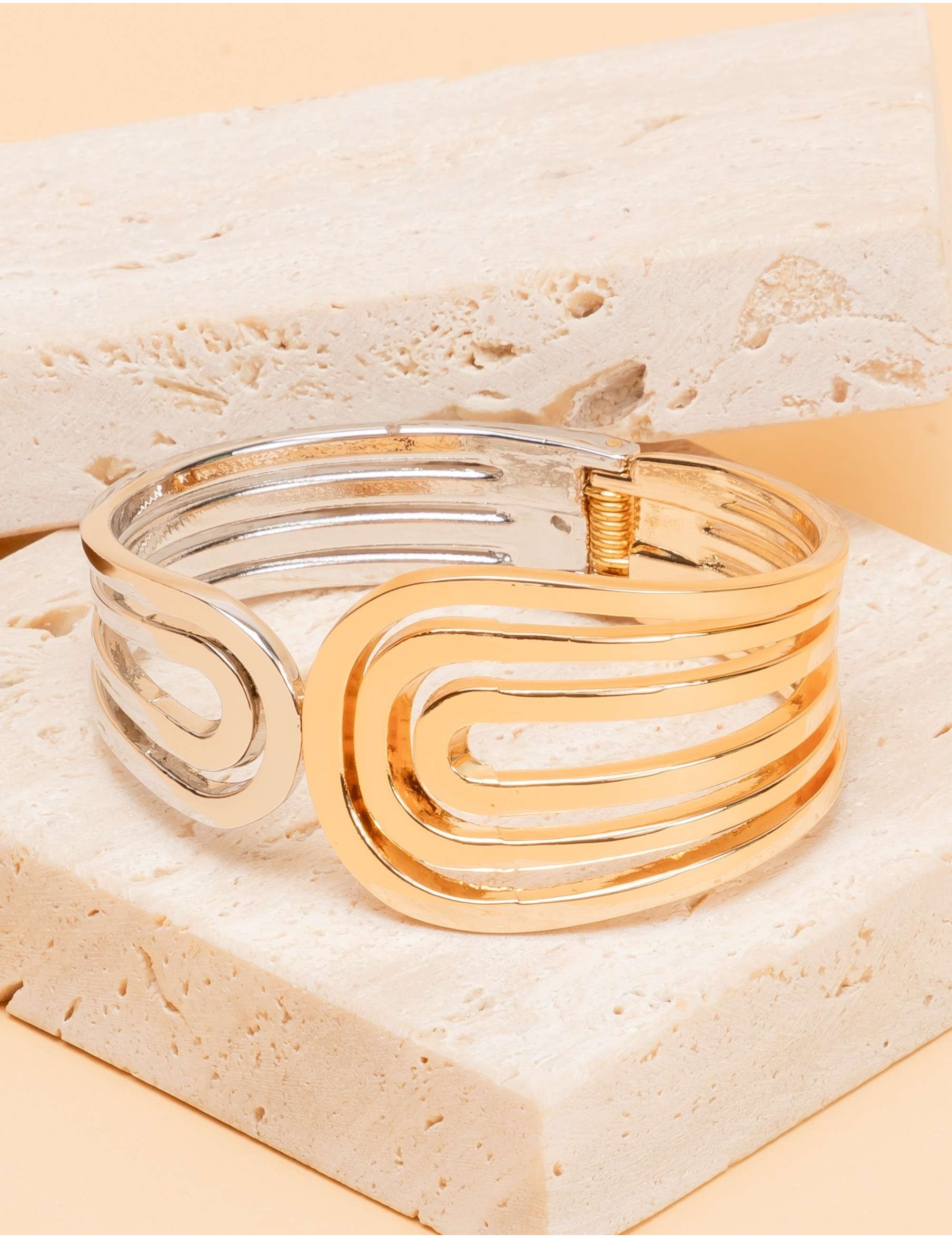 BRACELETE METAL OURO E BIANCO - PU2215VO05-U