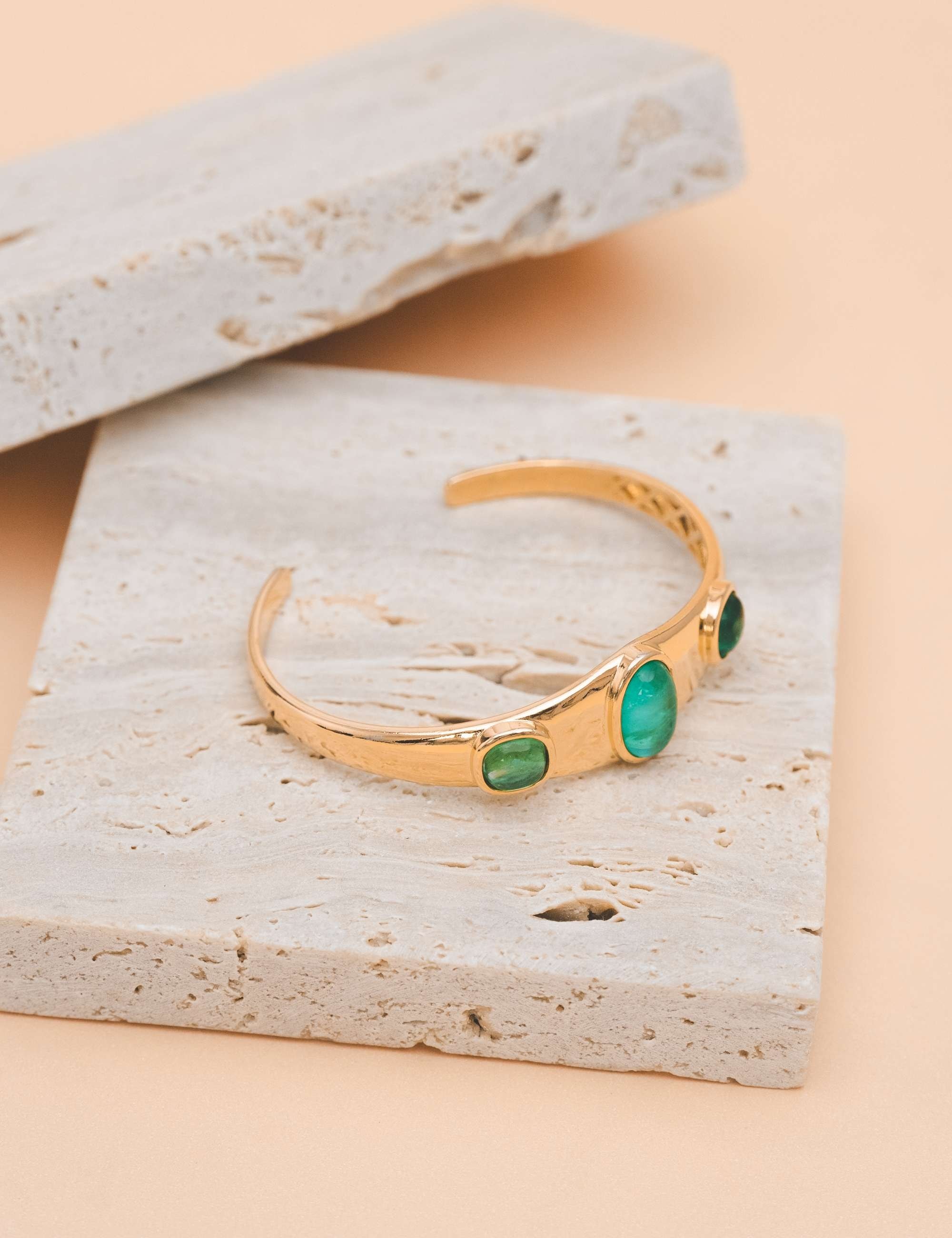 Bracelete Oval Celeste Turmalina Azul