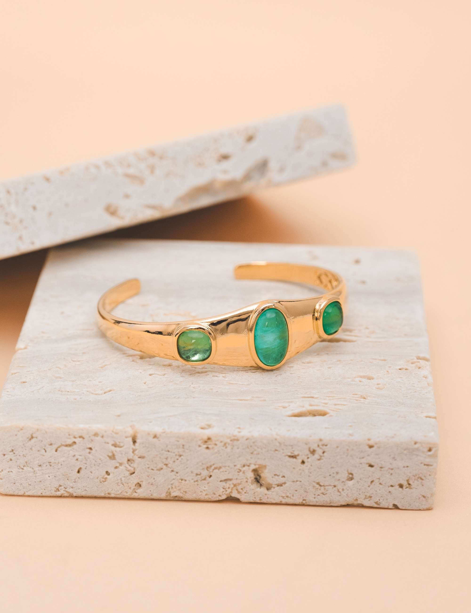 Bracelete Oval Celeste Turmalina Azul
