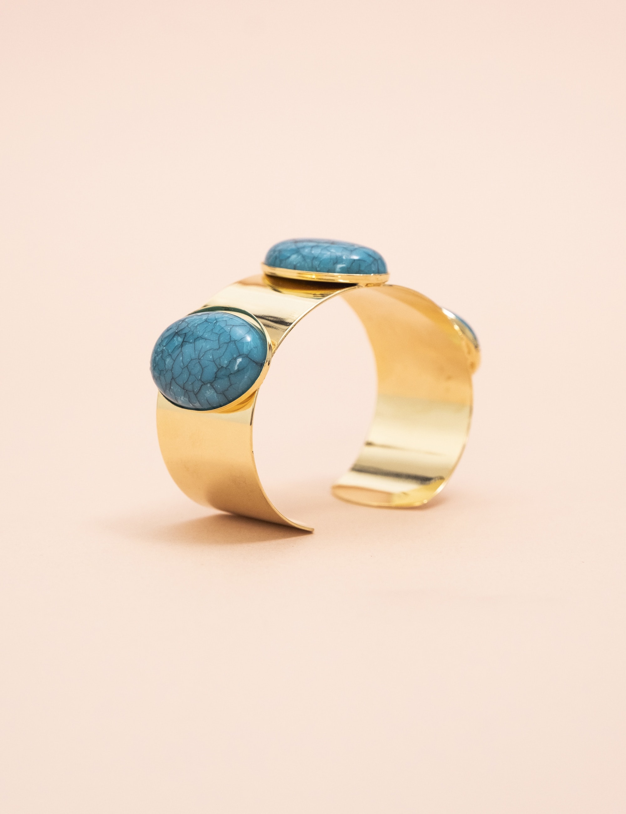 BRACELETE PEDRA AZUL TURQUESA - BC2978VO03