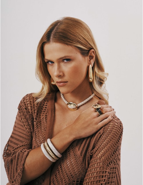 BRACELETE RESINA BRANCO - BC29073VO15