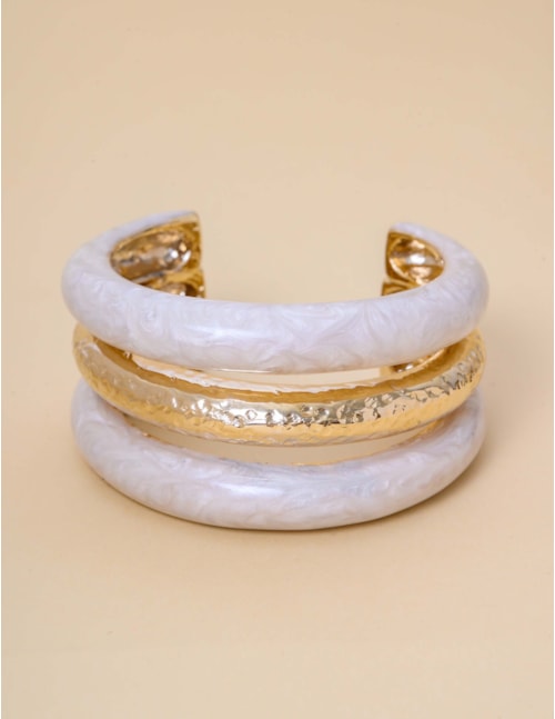 BRACELETE RESINA BRANCO - BC29073VO15