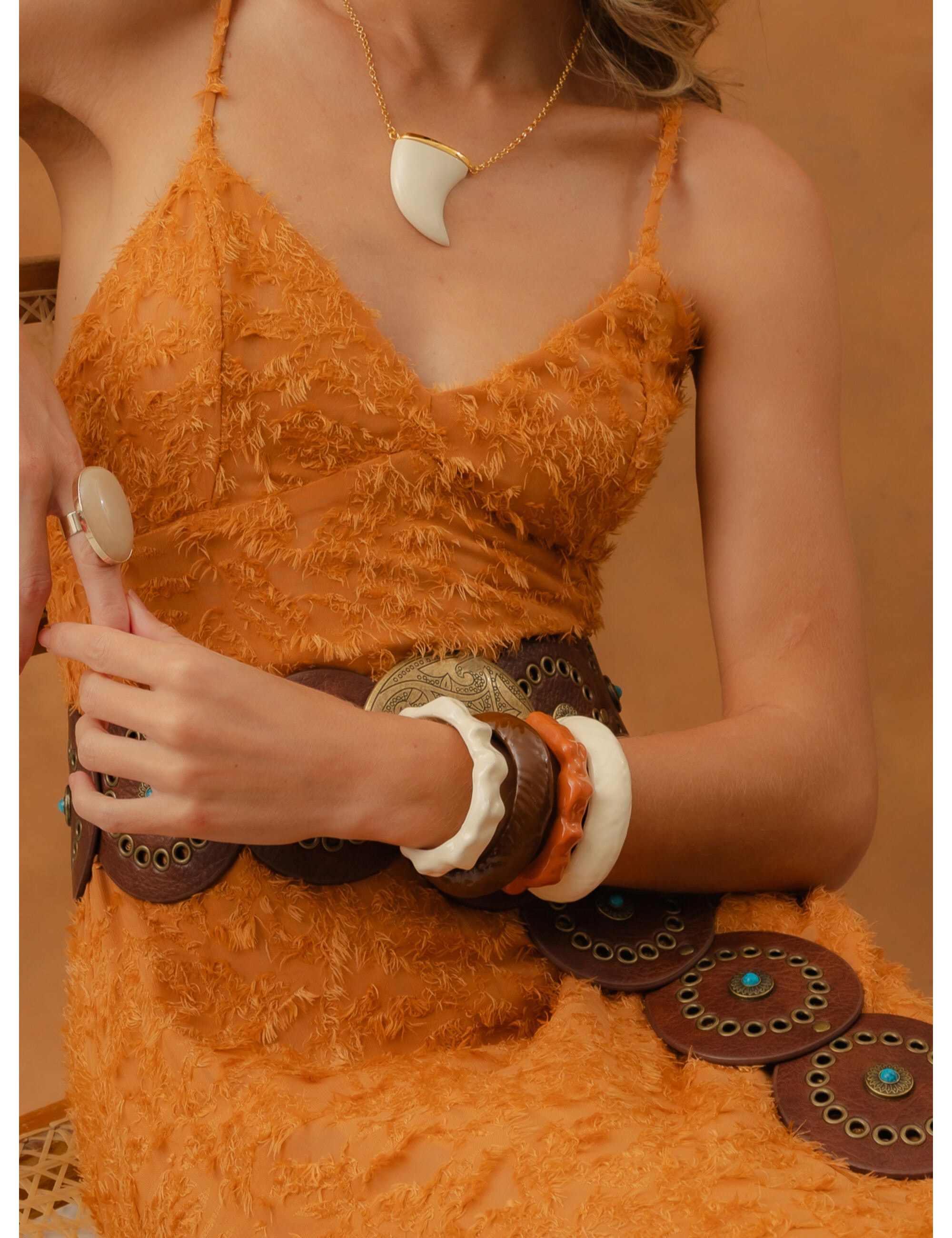 BRACELETE RESINA MARROM - BC29044VO03