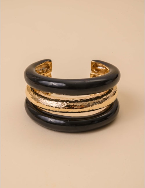 BRACELETE RESINA PRETO - BC29073VO04