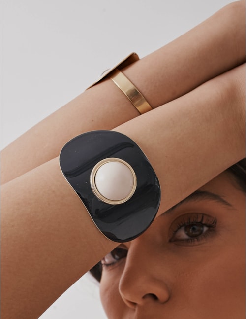 BRACELETE RESINA PRETO - BC29077VO04