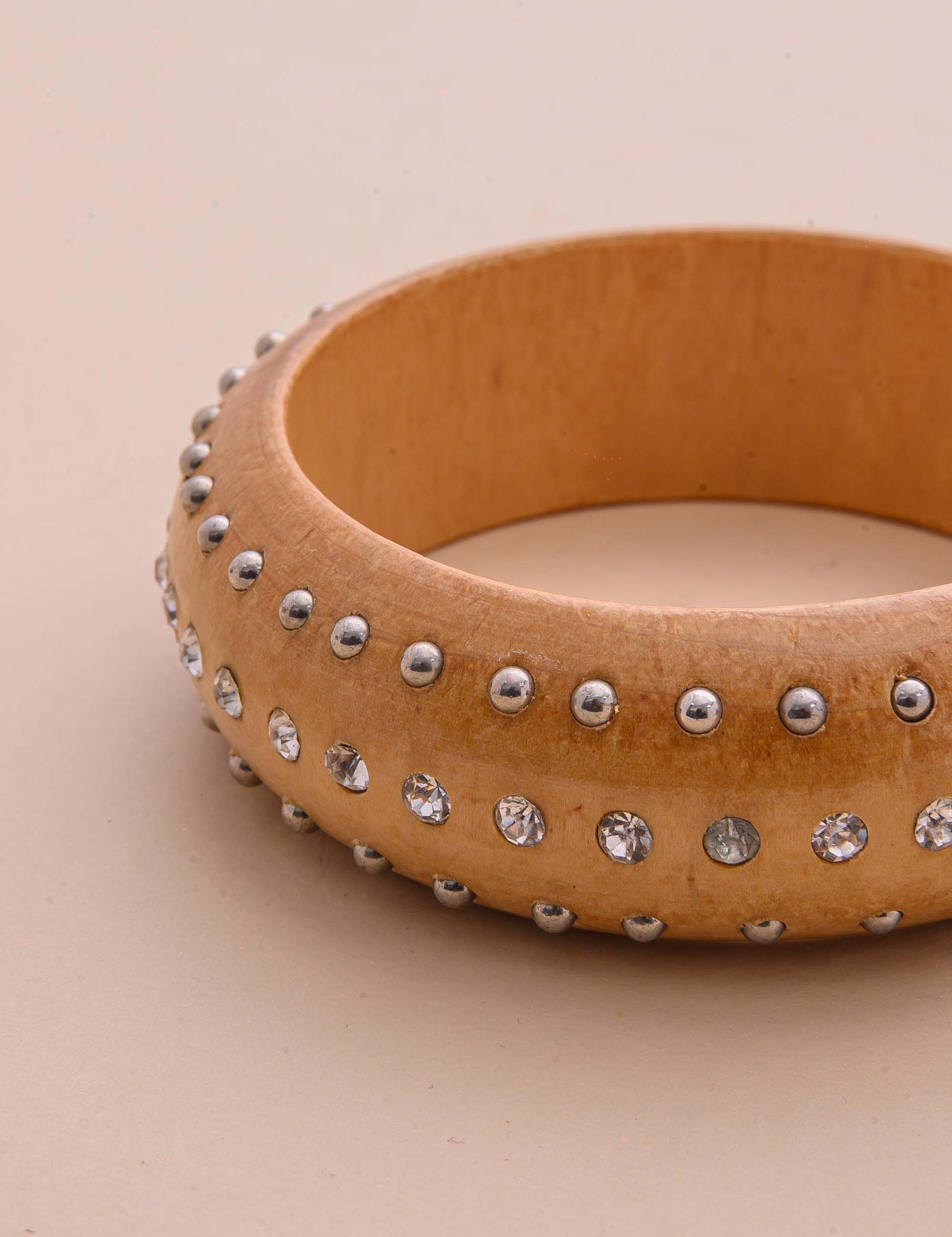 BRACELTE MADEIRA MARROM CLARO - BC29053V003