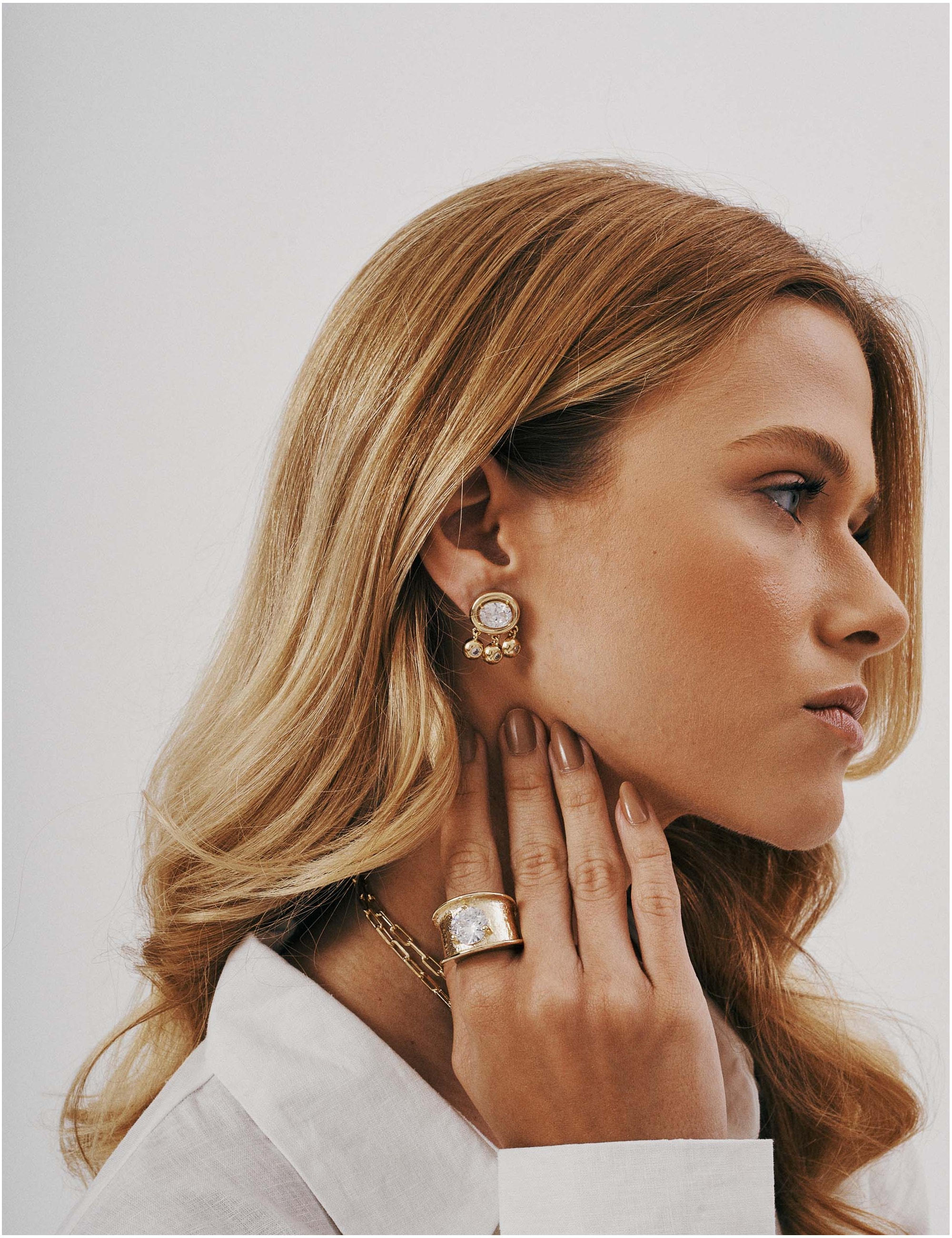 BRINCO CRISTAL OVAL OURO - BR29264VO01