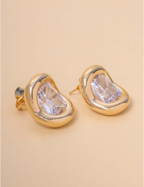 BRINCO CRISTAL RETANGULAR OURO - BR29262VO01