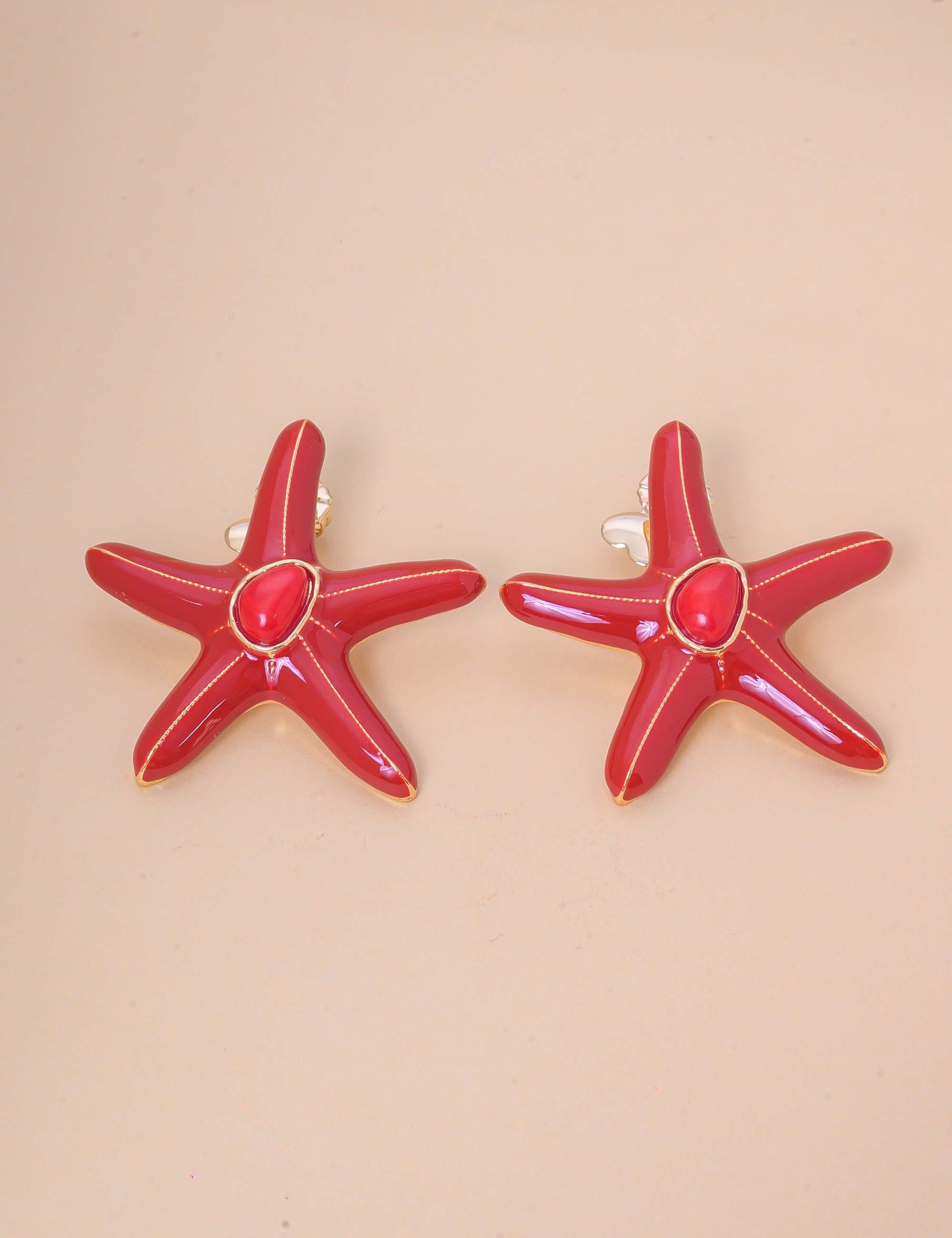 BRINCO ESTRELA VERMELHO DOURADO - BR29238VO05