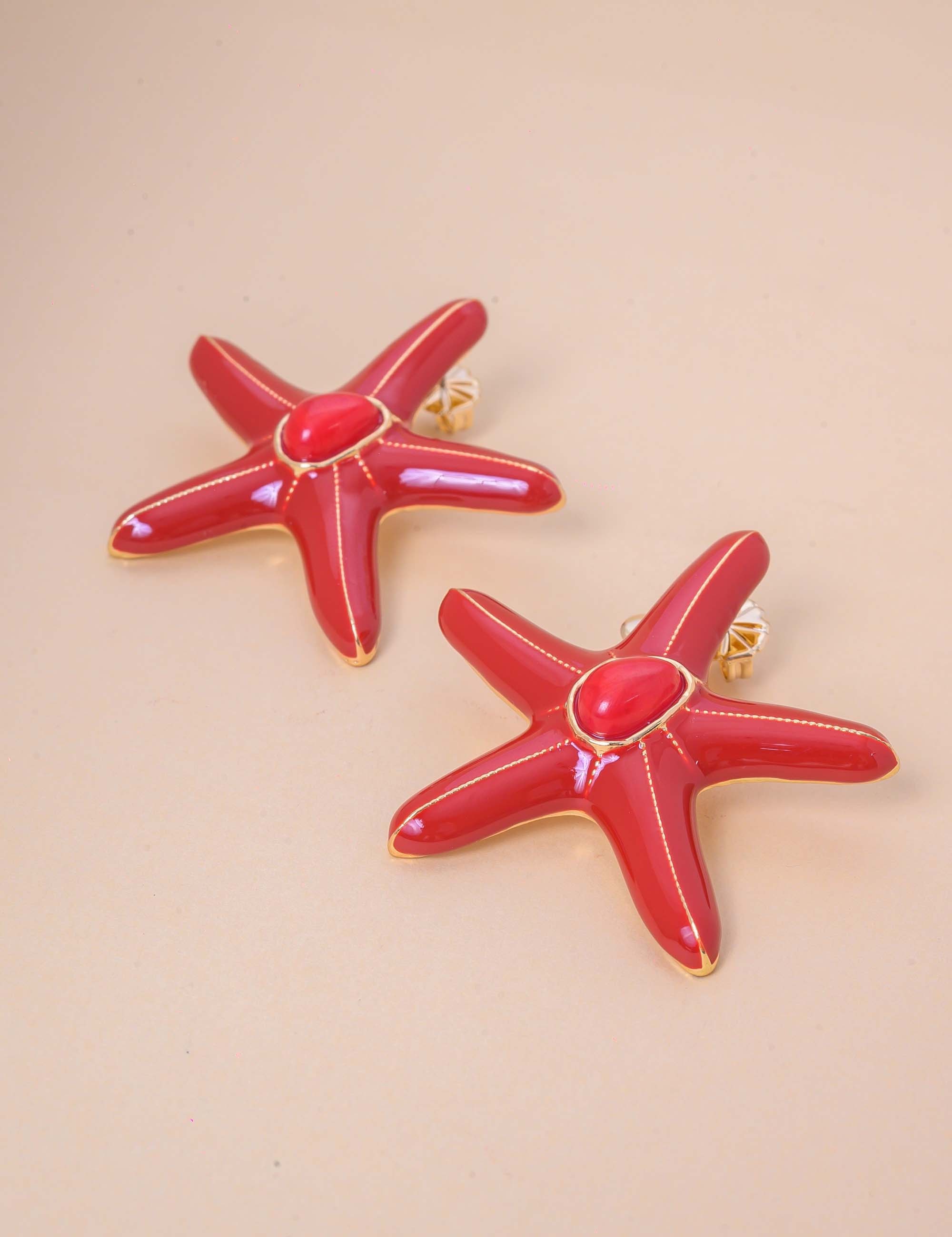 BRINCO ESTRELA VERMELHO DOURADO - BR29238VO05