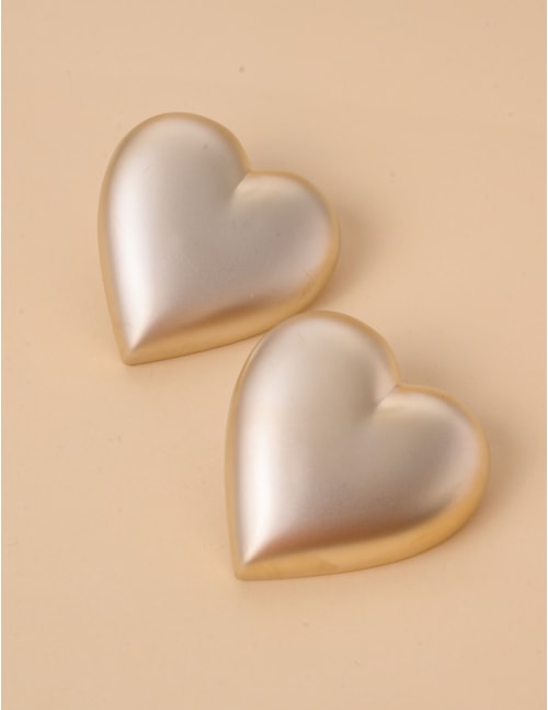 BRINCO METAL OURO FOSCO CORAÇÃO - BR29219VO29