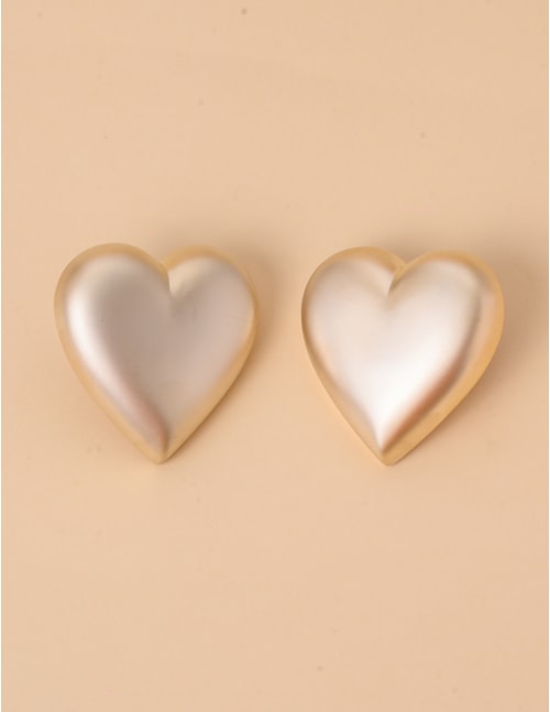 BRINCO METAL OURO FOSCO CORAÇÃO - BR29219VO29