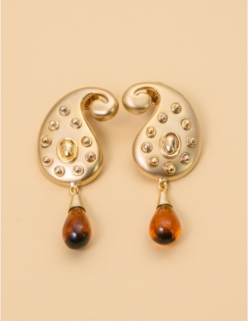 BRINCO OURO GOTA TARTARUGA - BR29186VO20