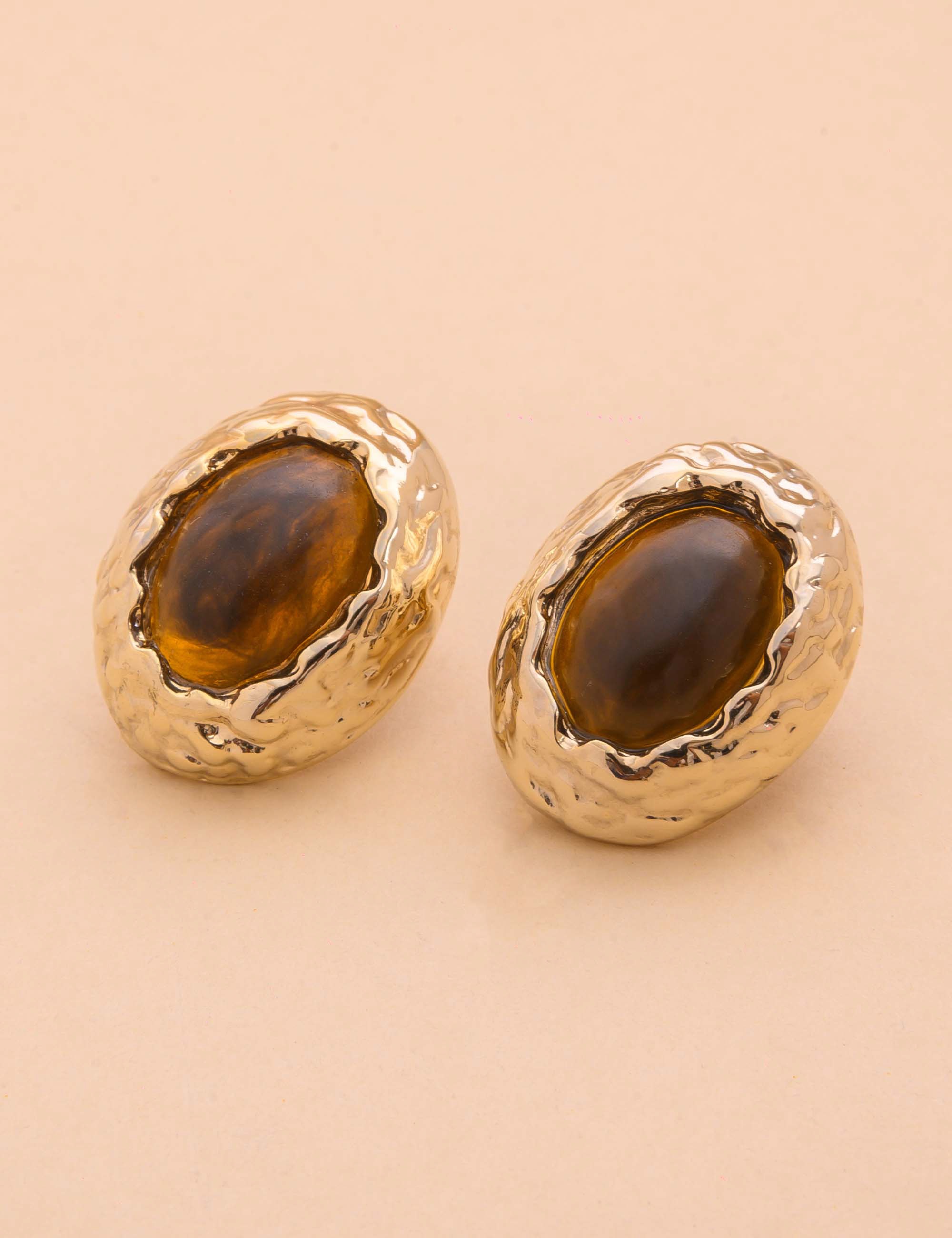 BRINCO OURO OVAL TARTARUGA - BR29143VO01