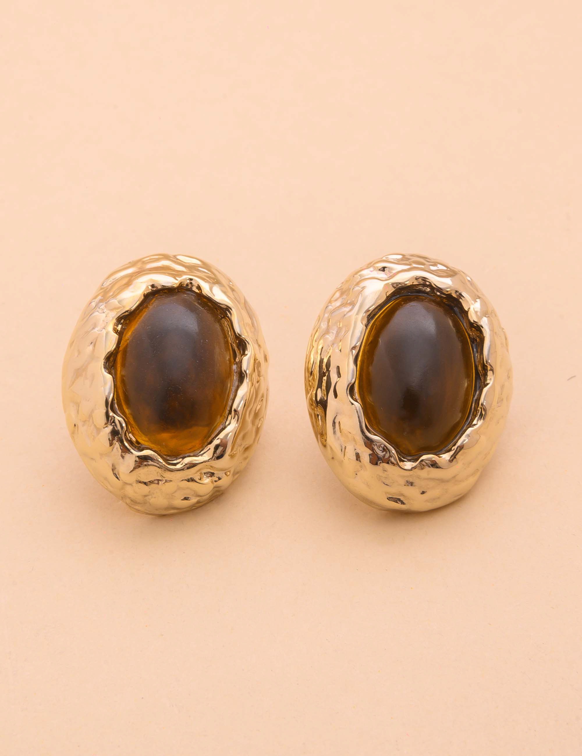 BRINCO OURO OVAL TARTARUGA - BR29143VO01