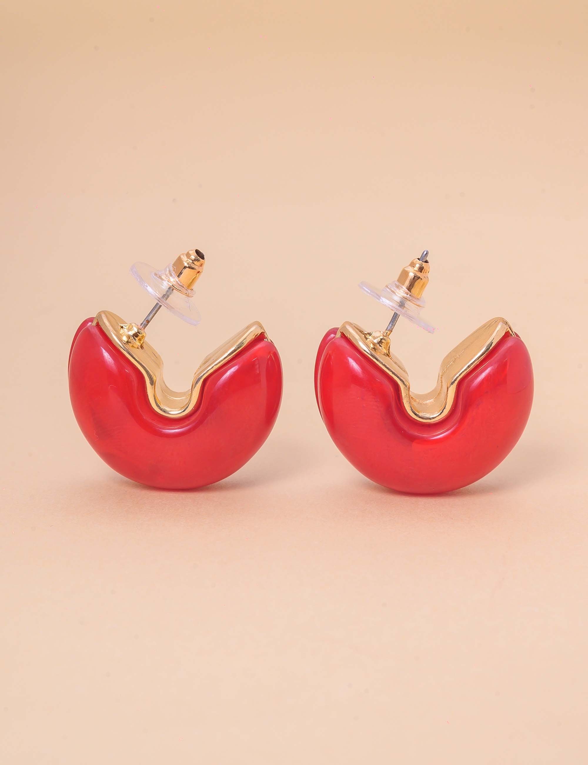 BRINCO OURO RESINA VERMELHO - BR29239VO05