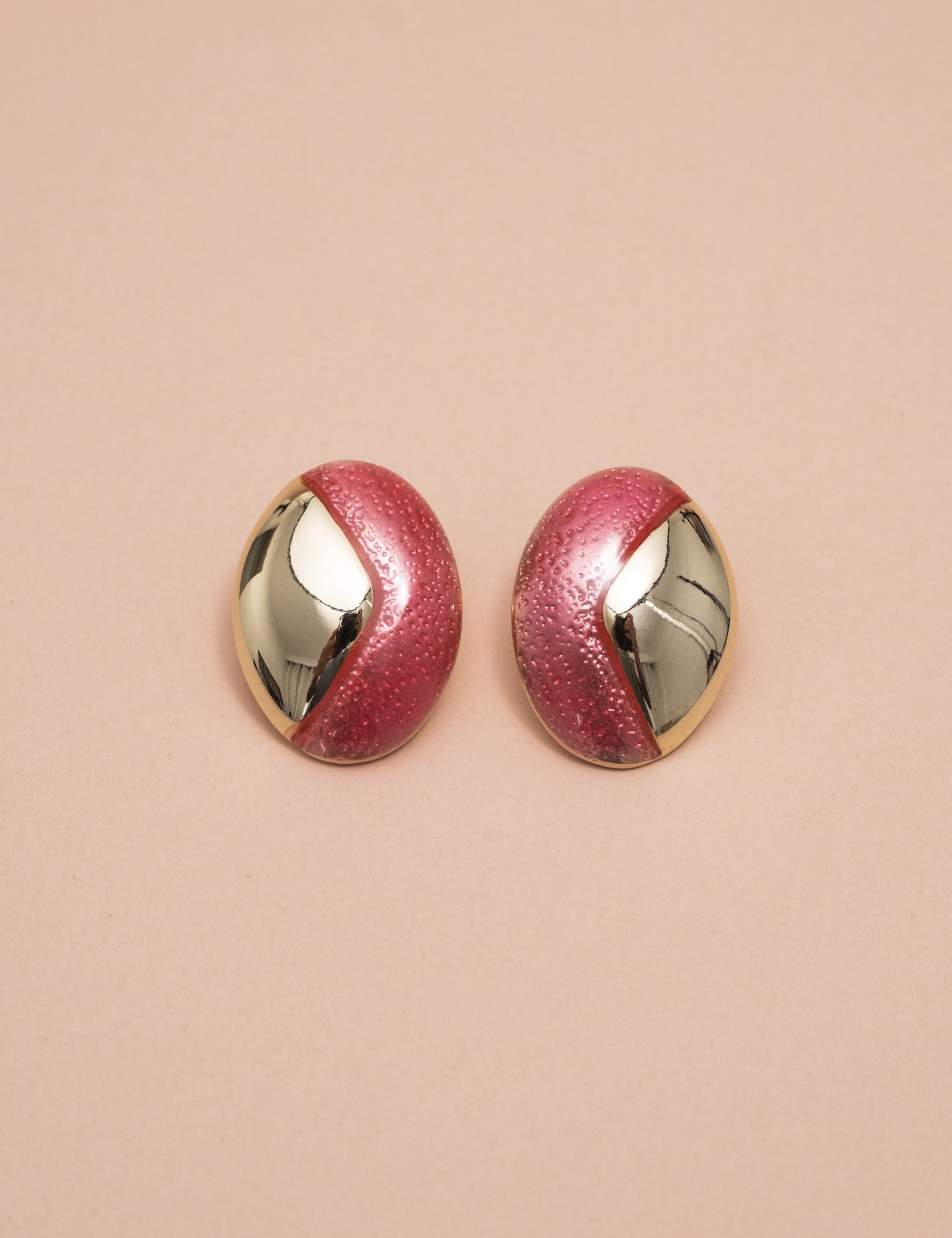 BRINCO OVAL ESMALTADO ROSA - BR29005VO03