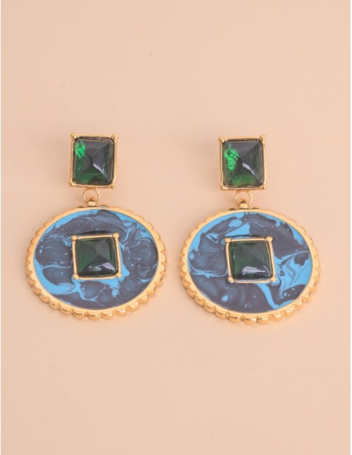 BRINCO RESINA PEDRA VERDE - BR29273VO13