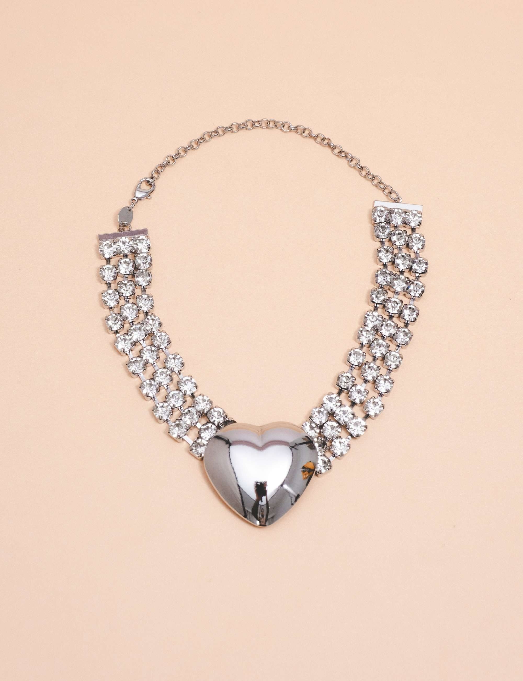 Choker Coração Silver