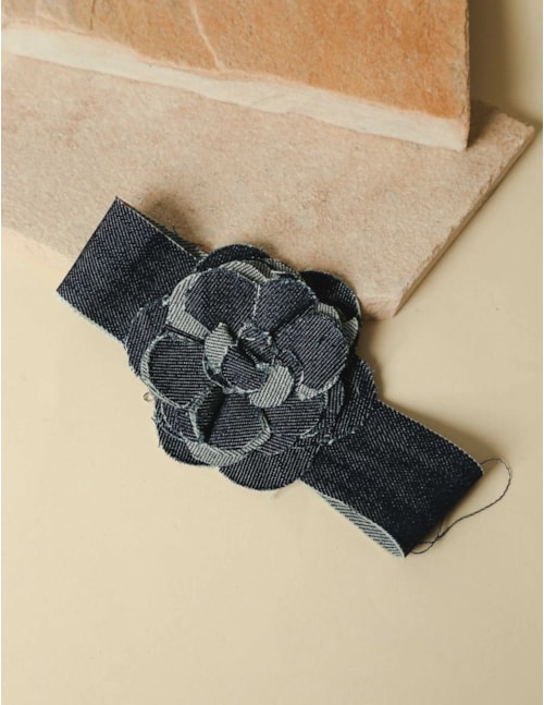 CHOKER FLOR AZUL ESCURO - CO2185VO01