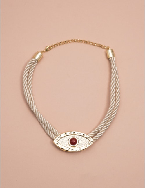 CHOKER PEDRA HOWLITA VERMELHA B2B - CO29026VO03