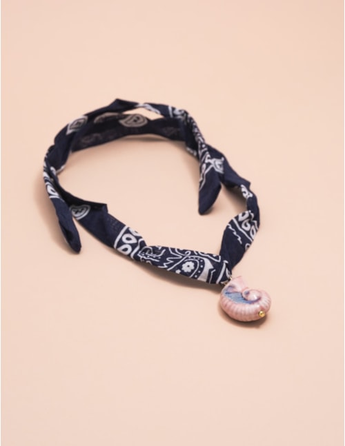 COLAR BANDANA CONCHA ROSA - CO3119VO05