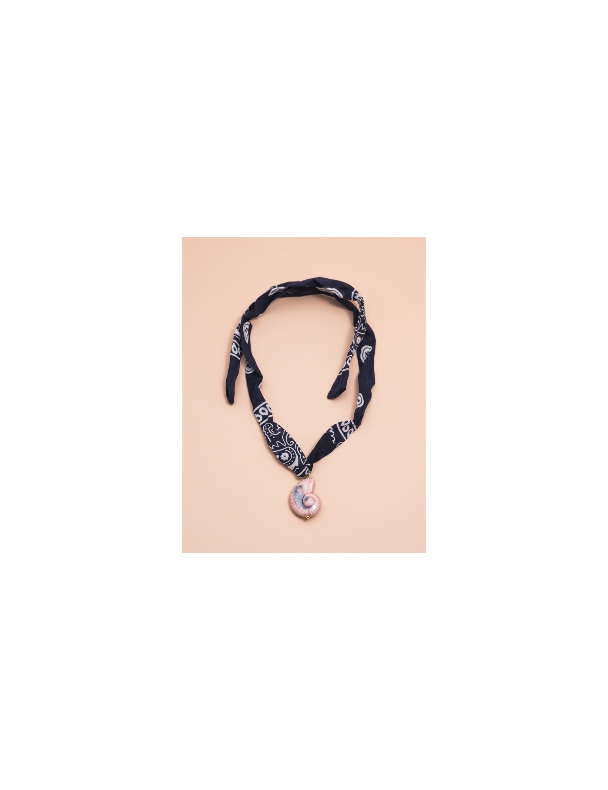 COLAR BANDANA CONCHA ROSA - CO3119VO05