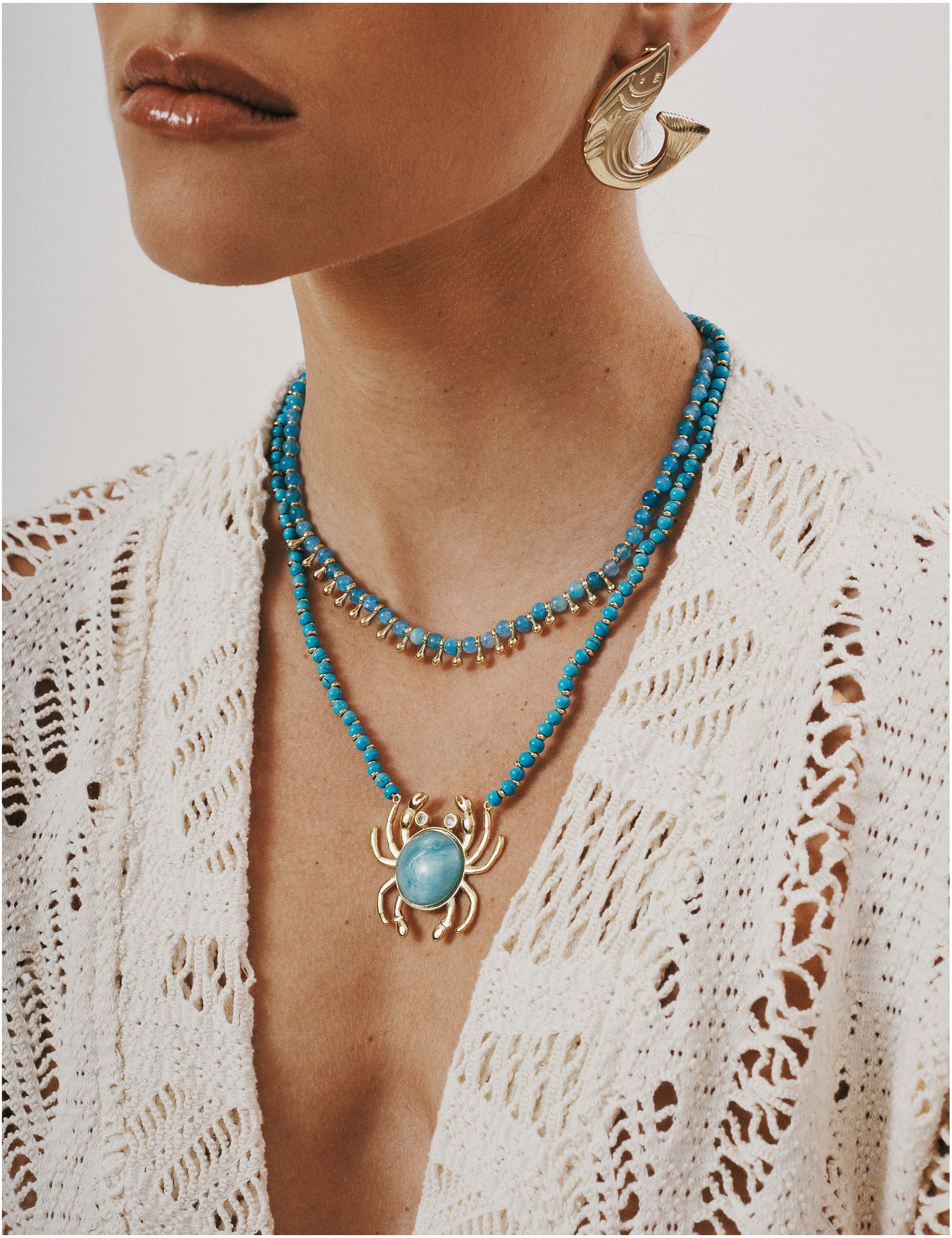 COLAR CARANGUEJO TURQUESA - CO29337VO16