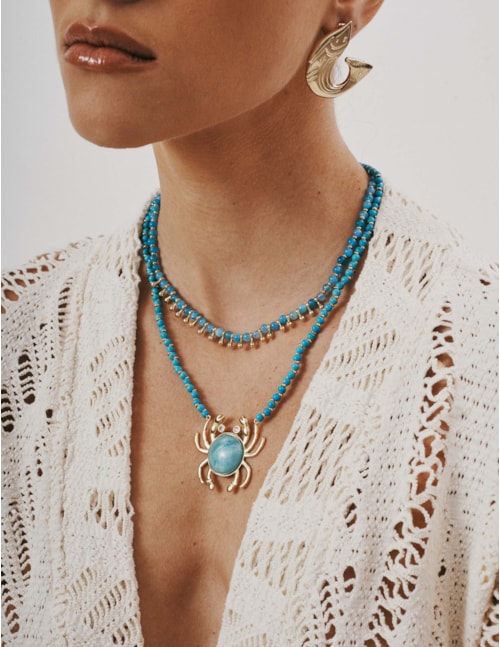 COLAR CARANGUEJO TURQUESA - CO29337VO16