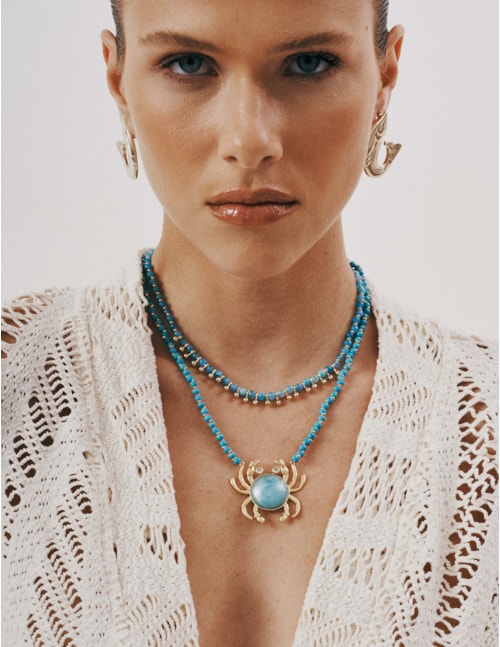 COLAR CARANGUEJO TURQUESA - CO29337VO16